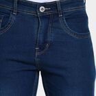 Men's Slim Fit Jeans, मध्यम नीला, small image number null